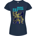 The 27 Music Club Womens Petite Cut T-Shirt Navy Blue