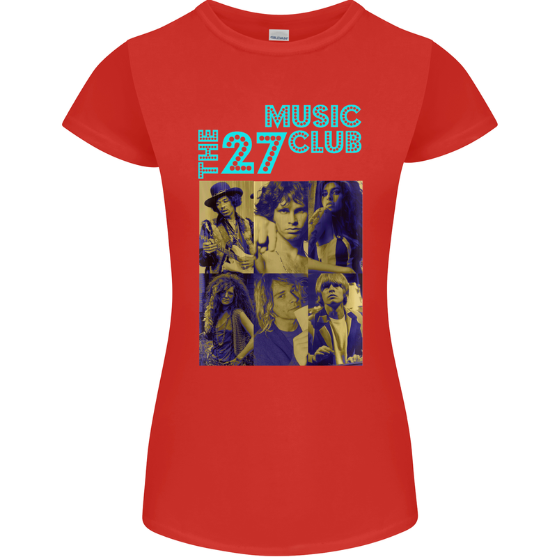 The 27 Music Club Womens Petite Cut T-Shirt Red