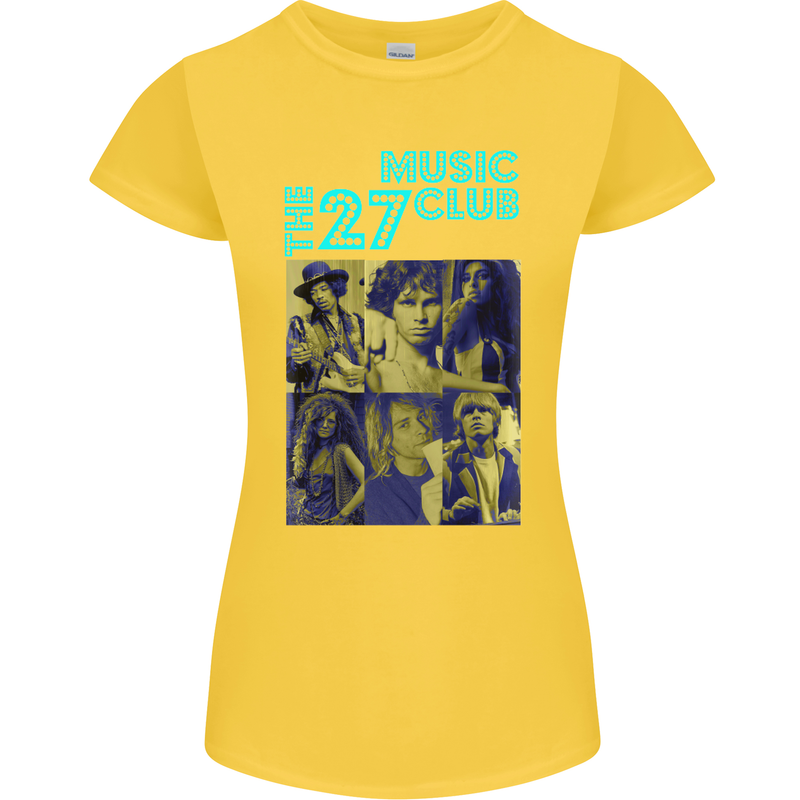 The 27 Music Club Womens Petite Cut T-Shirt Yellow