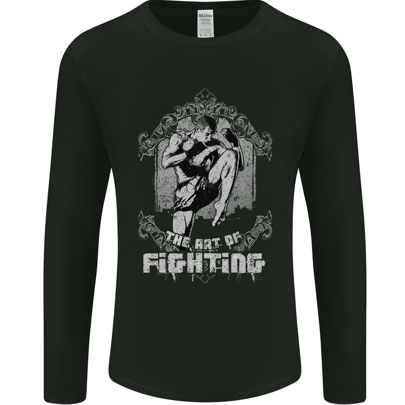 The Art of Fighting MMA Muay Thai Mens Long Sleeve T-Shirt Black