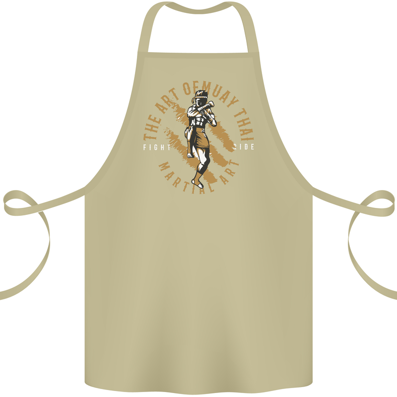 The Art of Muay Thai MMA Mixed Martial Arts Cotton Apron 100% Organic Khaki