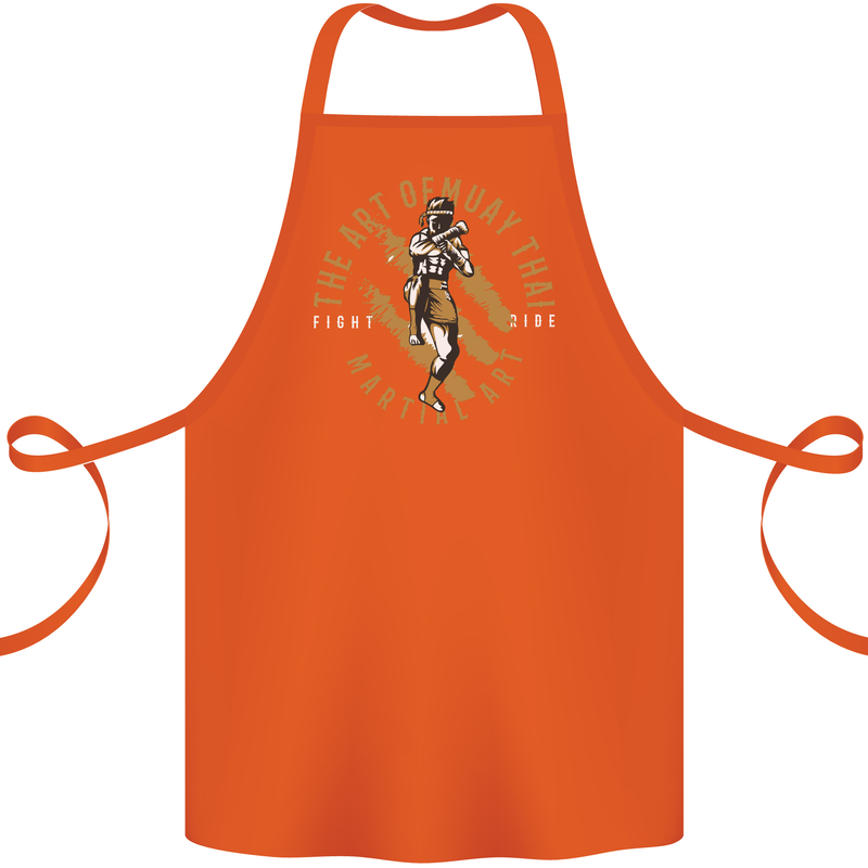 The Art of Muay Thai MMA Mixed Martial Arts Cotton Apron 100% Organic Orange