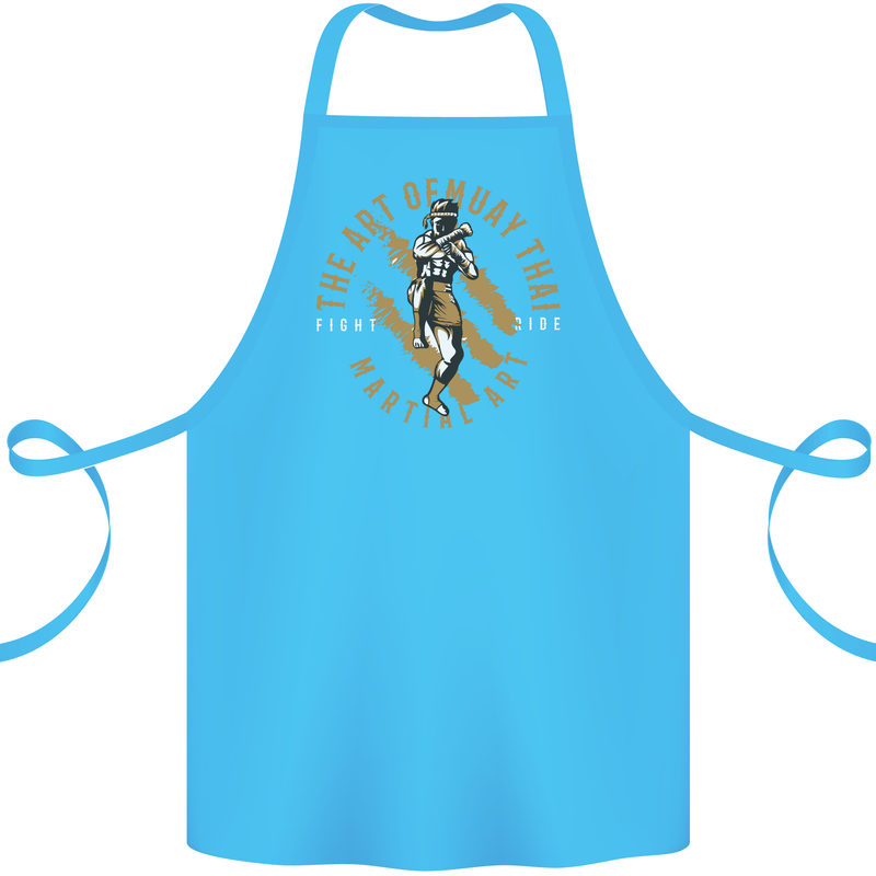 The Art of Muay Thai MMA Mixed Martial Arts Cotton Apron 100% Organic Turquoise