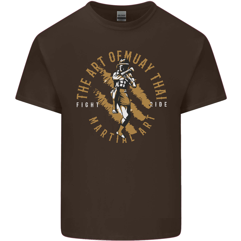The Art of Muay Thai MMA Mixed Martial Arts Kids T-Shirt Childrens Chocolate
