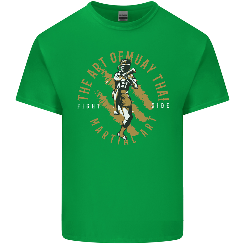 The Art of Muay Thai MMA Mixed Martial Arts Kids T-Shirt Childrens Irish Green