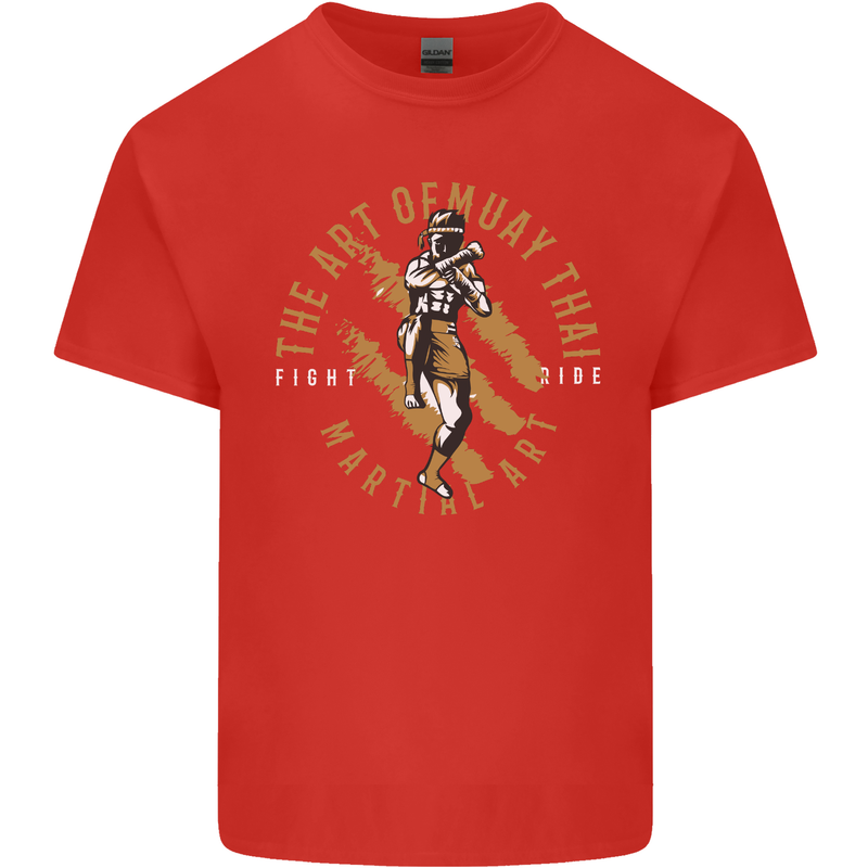 The Art of Muay Thai MMA Mixed Martial Arts Kids T-Shirt Childrens Red