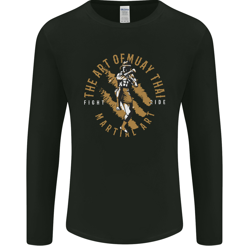 The Art of Muay Thai MMA Mixed Martial Arts Mens Long Sleeve T-Shirt Black