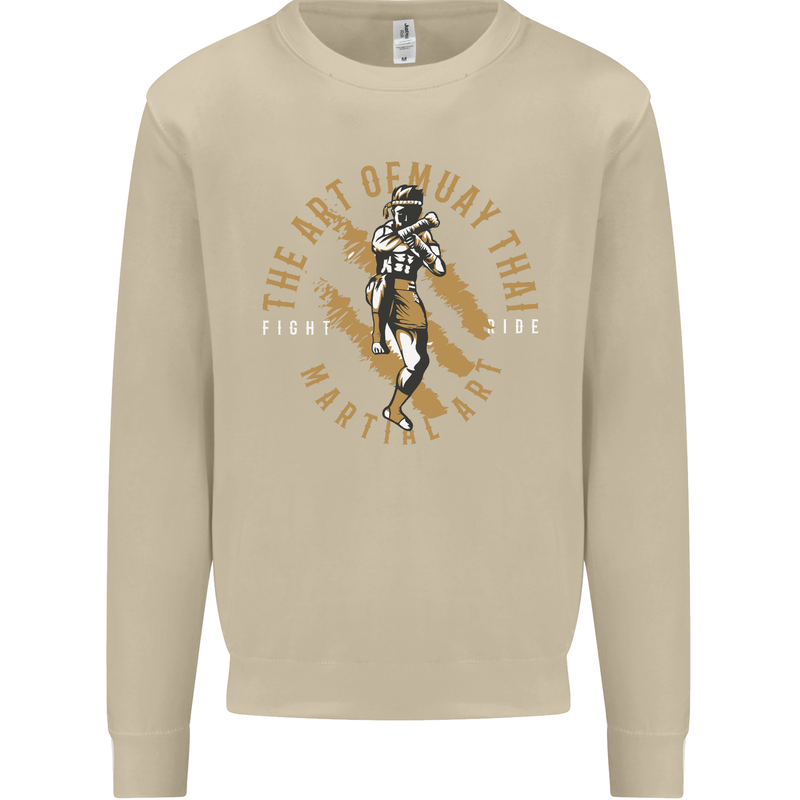 The Art of Muay Thai MMA Mixed Martial Arts Mens Sweatshirt Jumper Sand