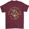 The Art of Muay Thai MMA Mixed Martial Arts Mens T-Shirt Cotton Gildan Maroon