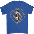 The Art of Muay Thai MMA Mixed Martial Arts Mens T-Shirt Cotton Gildan Royal Blue