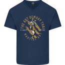 The Art of Muay Thai MMA Mixed Martial Arts Mens V-Neck Cotton T-Shirt Navy Blue
