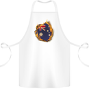The Australian Flag Fire Effect Australia Cotton Apron 100% Organic White