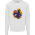 The Australian Flag Fire Effect Australia Kids Sweatshirt Jumper White