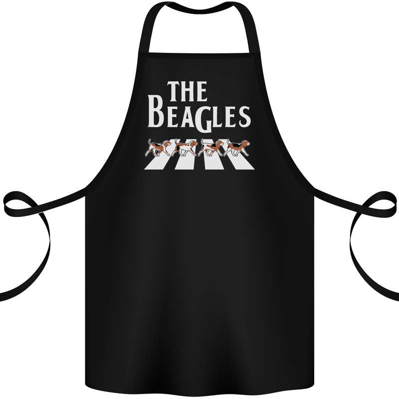 The Beagles Funny Dog Parody Cotton Apron 100% Organic Black