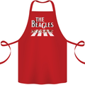 The Beagles Funny Dog Parody Cotton Apron 100% Organic Red
