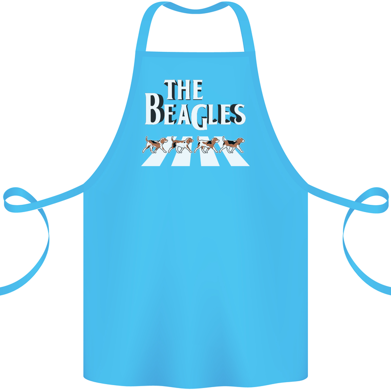 The Beagles Funny Dog Parody Cotton Apron 100% Organic Turquoise