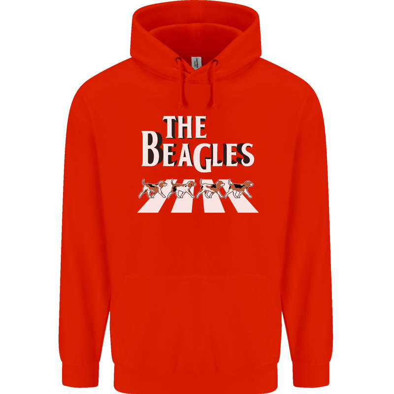 The Beagles Funny Dog Parody Mens 80% Cotton Hoodie Bright Red