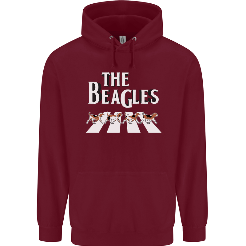The Beagles Funny Dog Parody Mens 80% Cotton Hoodie Maroon