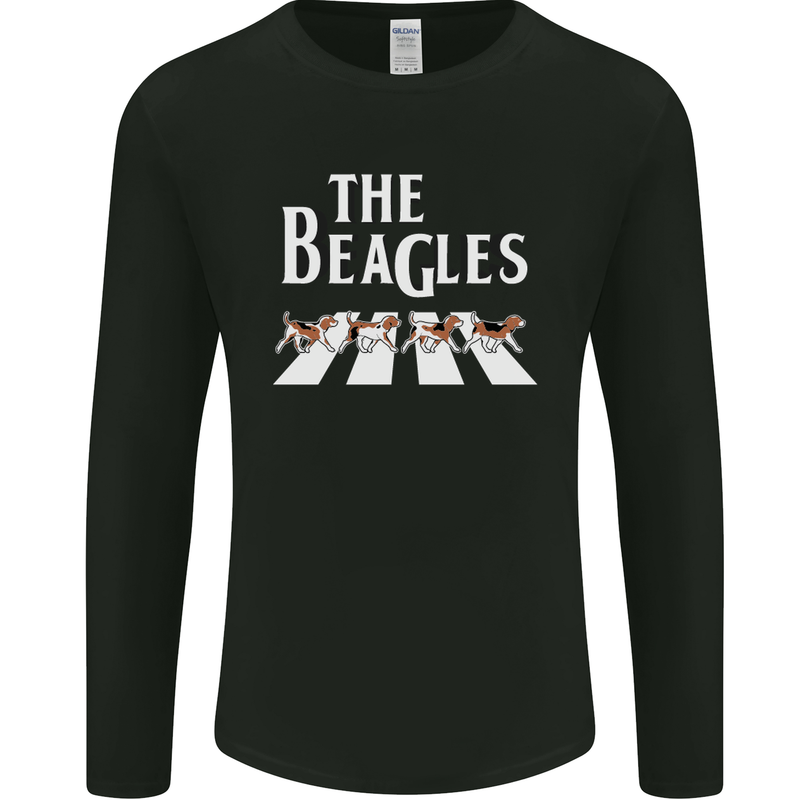 The Beagles Funny Dog Parody Mens Long Sleeve T-Shirt Black