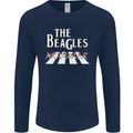 The Beagles Funny Dog Parody Mens Long Sleeve T-Shirt Navy Blue