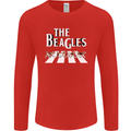 The Beagles Funny Dog Parody Mens Long Sleeve T-Shirt Red