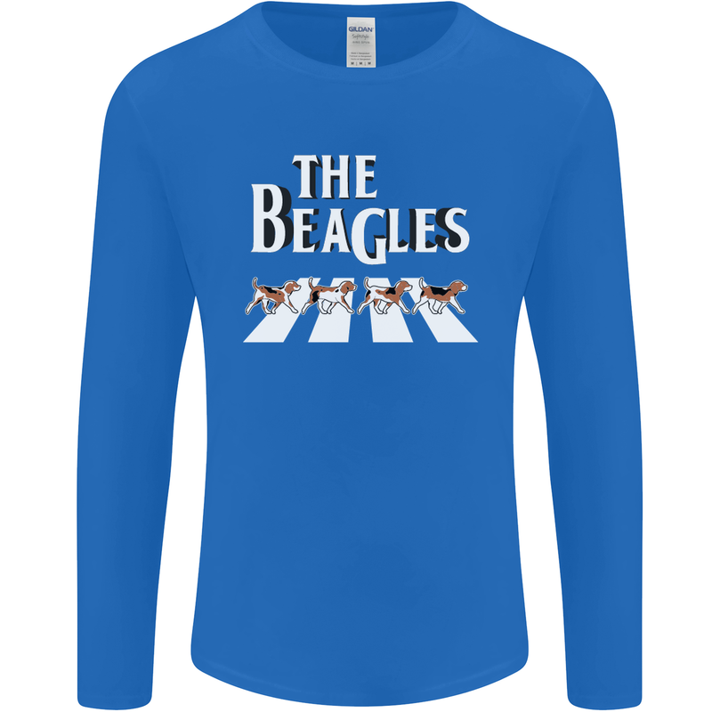 The Beagles Funny Dog Parody Mens Long Sleeve T-Shirt Royal Blue