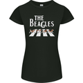 The Beagles Funny Dog Parody Womens Petite Cut T-Shirt Black