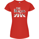 The Beagles Funny Dog Parody Womens Petite Cut T-Shirt Red