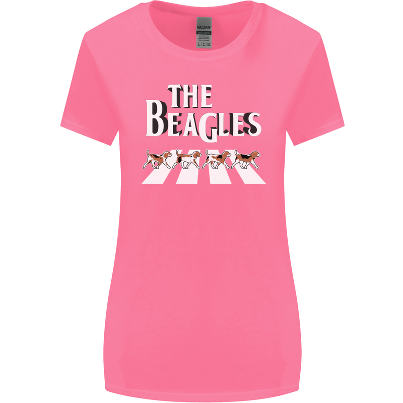 The Beagles Funny Dog Parody Womens Wider Cut T-Shirt Azalea