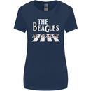 The Beagles Funny Dog Parody Womens Wider Cut T-Shirt Navy Blue