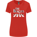 The Beagles Funny Dog Parody Womens Wider Cut T-Shirt Red