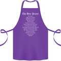 The Beer Prayer Funny Alcohol Cotton Apron 100% Organic Purple