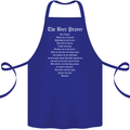 The Beer Prayer Funny Alcohol Cotton Apron 100% Organic Royal Blue