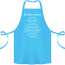 The Beer Prayer Funny Alcohol Cotton Apron 100% Organic Turquoise