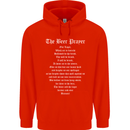 The Beer Prayer Funny Alcohol Mens 80% Cotton Hoodie Bright Red