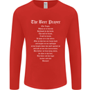 The Beer Prayer Funny Alcohol Mens Long Sleeve T-Shirt Red