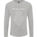 The Beer Prayer Funny Alcohol Mens Long Sleeve T-Shirt Sports Grey