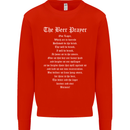 The Beer Prayer Funny Alcohol Mens Sweatshirt Jumper Bright Red