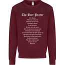 The Beer Prayer Funny Alcohol Mens Sweatshirt Jumper Maroon
