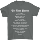 The Beer Prayer Funny Alcohol Mens T-Shirt Cotton Gildan Charcoal