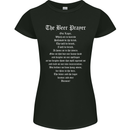 The Beer Prayer Funny Alcohol Womens Petite Cut T-Shirt Black