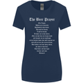 The Beer Prayer Funny Alcohol Womens Wider Cut T-Shirt Navy Blue