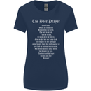 The Beer Prayer Funny Alcohol Womens Wider Cut T-Shirt Navy Blue