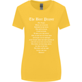 The Beer Prayer Funny Alcohol Womens Wider Cut T-Shirt Yellow