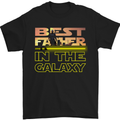 The Best Father in the Galaxy Father's Day Mens T-Shirt Cotton Gildan Black