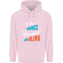 The Best Views Come From the Hardest Climb Childrens Kids Hoodie Light Pink