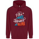 The Best Views Come From the Hardest Climb Childrens Kids Hoodie Maroon