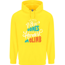 The Best Views Come From the Hardest Climb Childrens Kids Hoodie Yellow