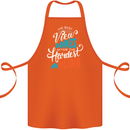 The Best Views Come From the Hardest Climb Cotton Apron 100% Organic Orange