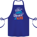 The Best Views Come From the Hardest Climb Cotton Apron 100% Organic Royal Blue